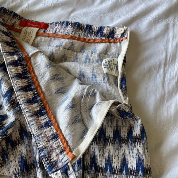 Cartonnier Anthropologie Women's Geometric Aztec Print Pull-On Shorts Size 8 - Picture 7 of 13
